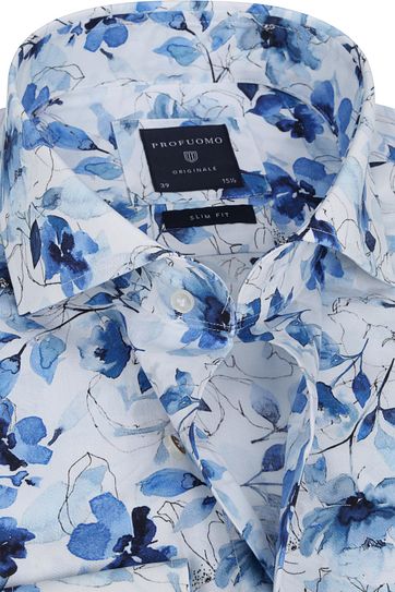 Profuomo SF Shirt Flowers Blue
