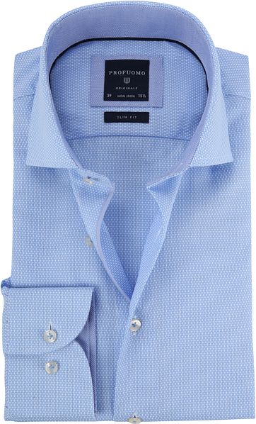 Profuomo Shirt Blue Cutaway