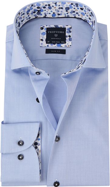 Profuomo Shirt Fine Twill Light Blue