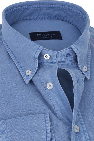 Profuomo Shirt Garment Dyed Blue