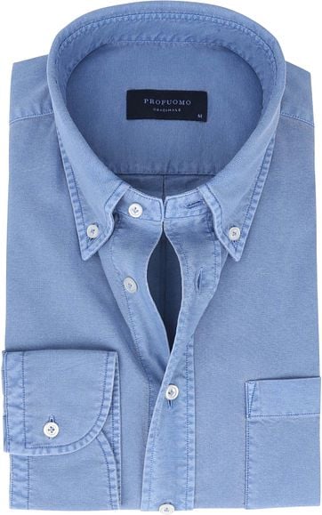 Profuomo Shirt Garment Dyed Blue