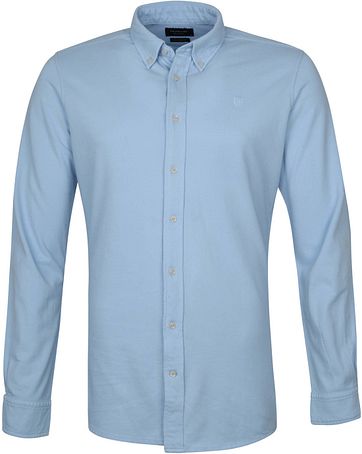 Profuomo Shirt Garment Dyed Button Down Light Blue
