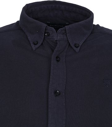 Profuomo Shirt Garment Dyed Button Down Navy