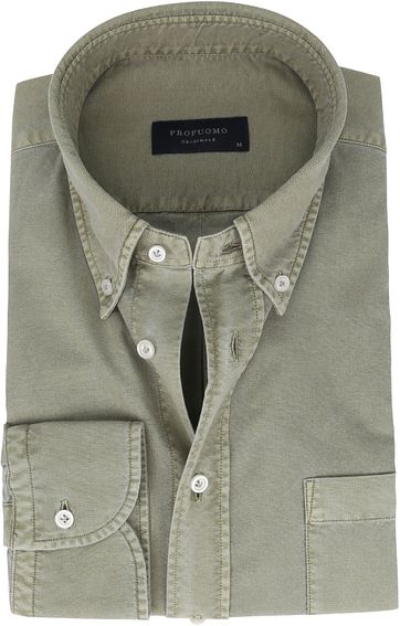 Profuomo Shirt Garment Dyed Green