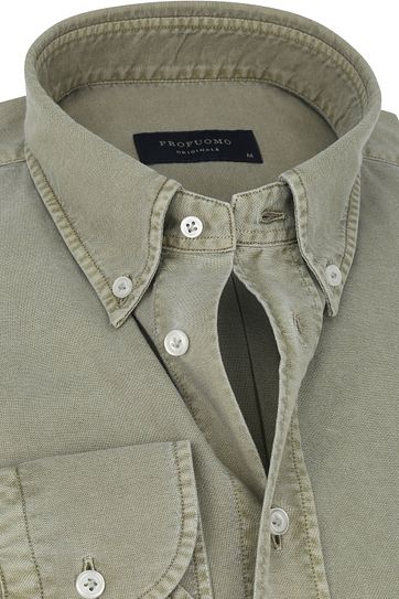 Profuomo Shirt Garment Dyed Green