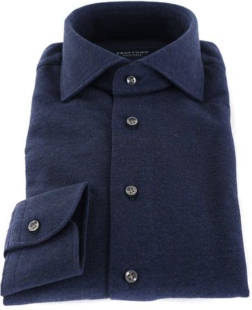 Profuomo Shirt Knitted Dark Blue