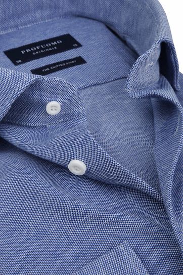Profuomo Shirt Knitted Mid Blue