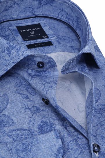 Profuomo Shirt SF Blue Flowers