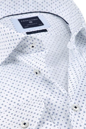 Profuomo Shirt SF Printed Blue
