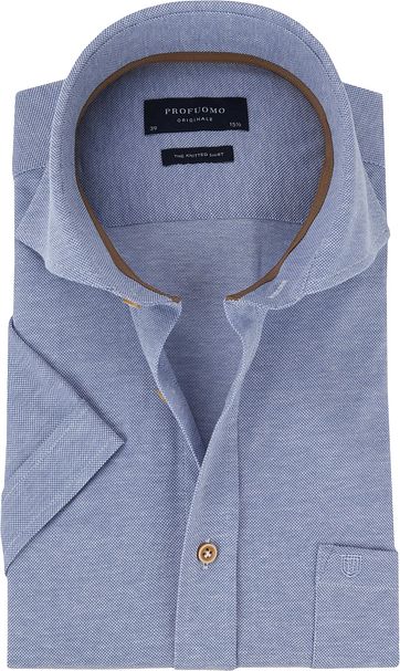 Profuomo Shirt SS Knitted Blue