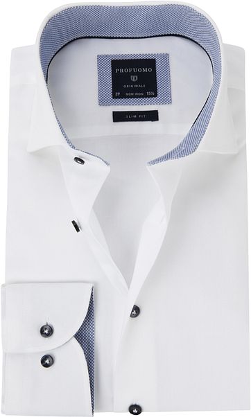 Profuomo Shirt White Fine Twill CAW