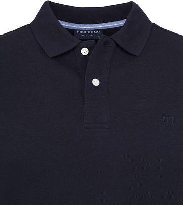 Profuomo Short Sleeve Poloshirt Dunkelblau