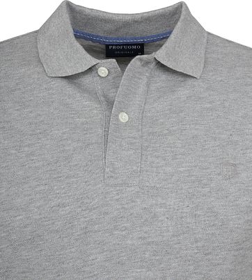 Profuomo Short Sleeve Poloshirt Hellgrau