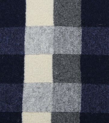 Profuomo Sjaal Navy Ruitjes