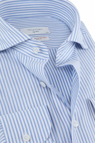 Profuomo Sky Blue Japanese Knitted Blue Stripes