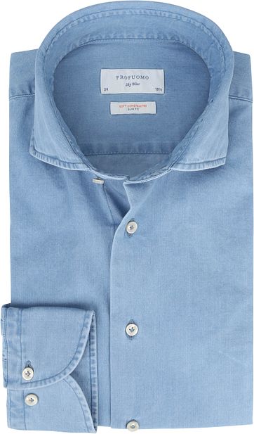 Profuomo Sky Blue SF Hemd Denim Hellblau