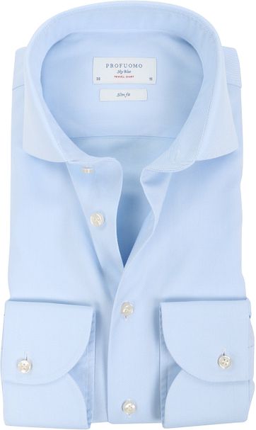 Profuomo Sky Blue Travel Shirt Blauw profuomo kopen in de aanbieding Profuomo Sky Blue Travel Shirt Blauw profuomo kopen in de aanbieding