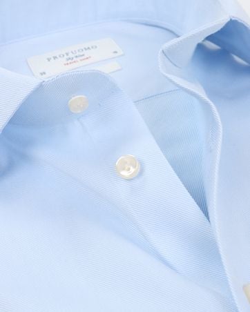 Profuomo Sky Blue Travel Shirt Blue