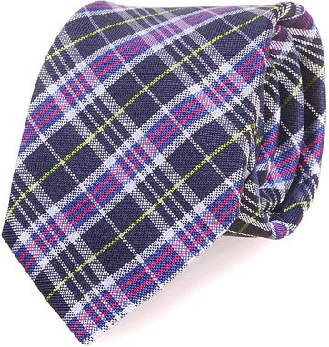 Profuomo Tie Purple Checks 066B