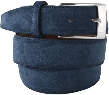 Profuomo Wildleder Gürtel Dunkelblau