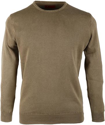 Pullover Washed Ribs Khaki