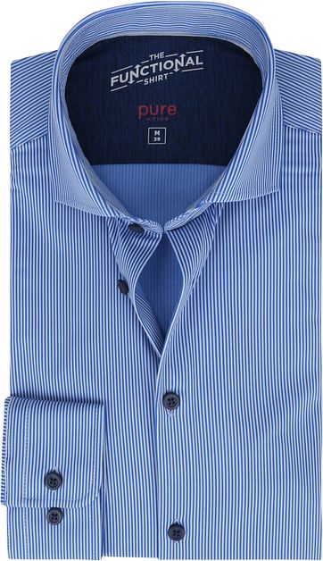 Pure Functional Shirt Stripes Blue