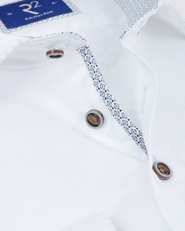 R2 Amsterdam Hemd Feiner Twill Weiß