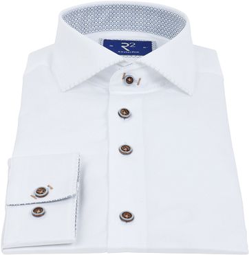 R2 Amsterdam Hemd Feiner Twill Weiß
