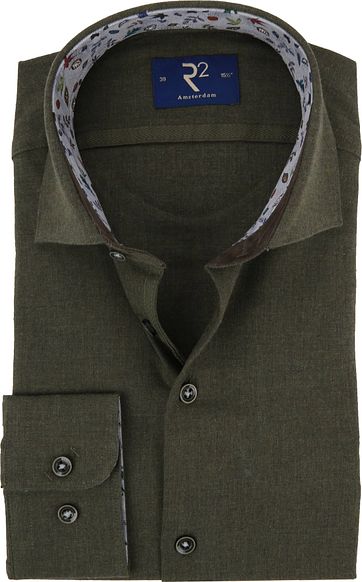 R2 Hemd Flanel Dark Green