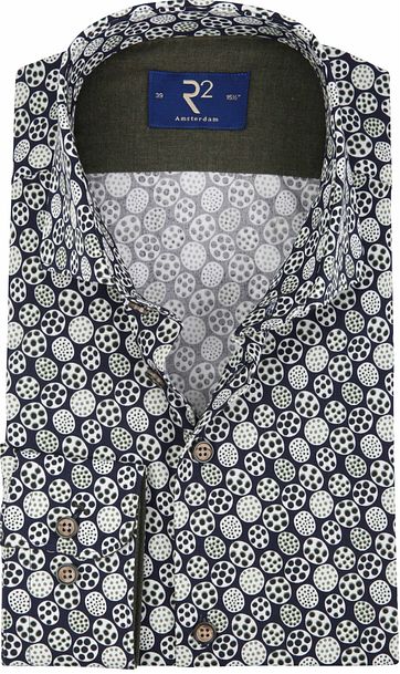 R2 Hemd Poplin Dunkelblau