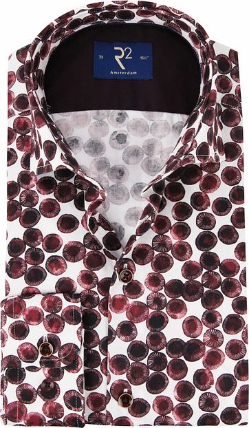 R2 Overhemd Cirkel Bordeaux