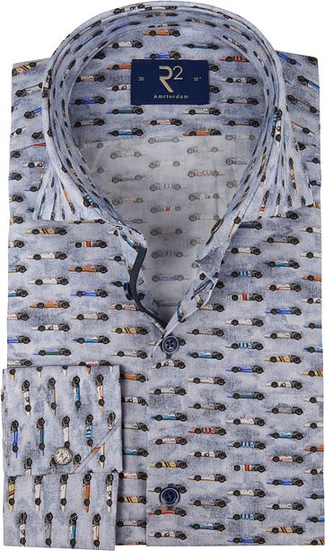 R2 Overhemd Racewagen Blauw