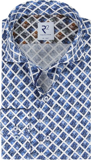 R2 Shirt Blue Diamond Shape