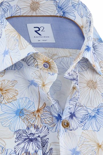 R2 Shirt Flower Blue