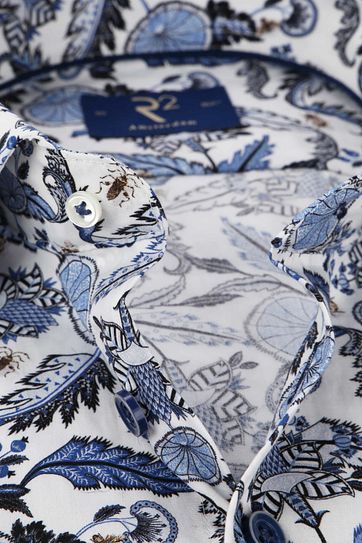 R2 Shirt Flowers Blue TF