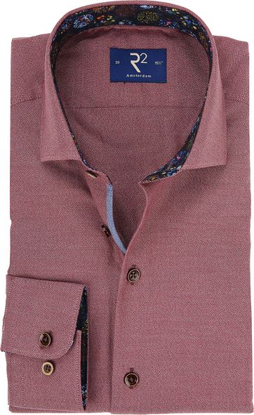 R2 Shirt Mouline Bordeaux