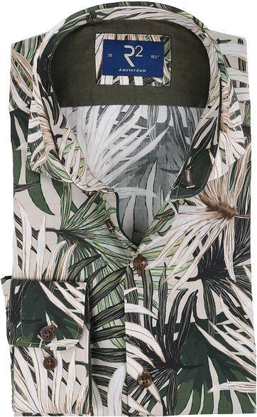 R2 Shirt Palm leaf Green