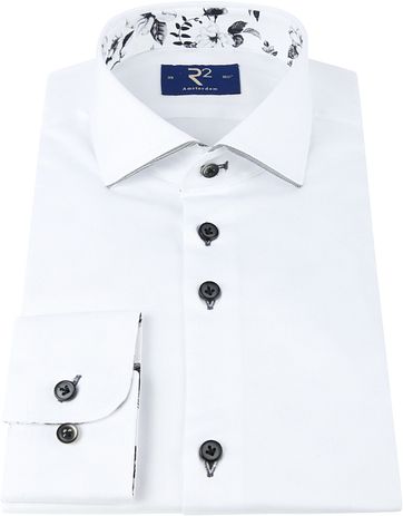 R2 Shirt Uni Flower White