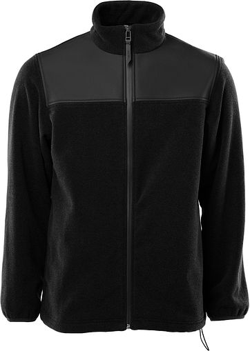 Rains Fleece Zip Vest Zwart