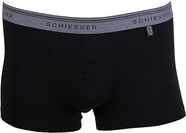 Schiesser Boxer Shorts Black + Grey 1-Pack