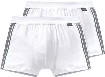 Schiesser Shorts White Stripe (2Pack)