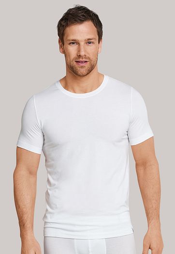 Schiesser T-shirt Rund Hals Weiß (2Pack)