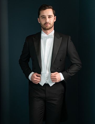 Schwarzer Frack Wollmix