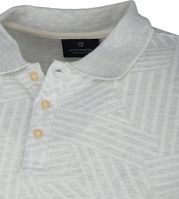 Scotch and Soda Polo Print Grijs
