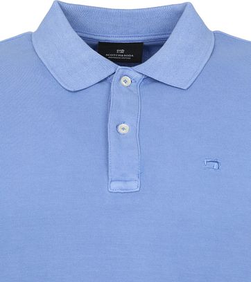 Scotch and Soda Polo Shirt Garment Dye Blue