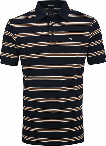 Scotch and Soda Polo Streifen Dunkelblau