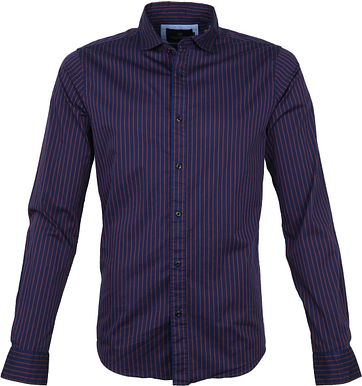 Scotch and Soda Shirt Stripes Dark Blue