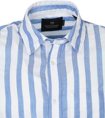 Scotch and Soda Shirt Yarn-Dye Stripes Blue