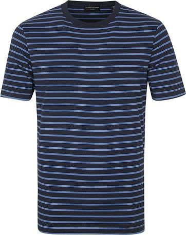 Scotch & Soda T Shirt Streife Navy