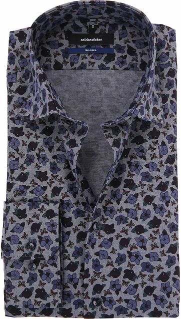 Seidensticker Hemd Blume Blau